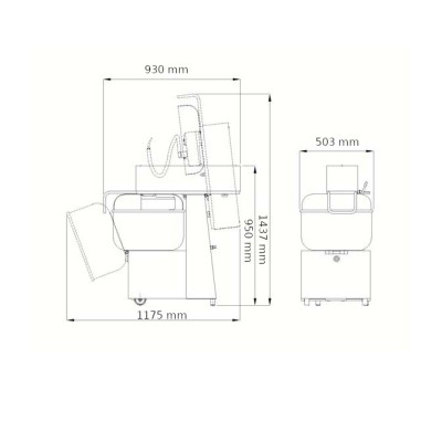 Amasadora A-50 de 50L en Acero Inoxidable
