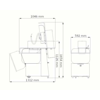 Amasadora A-85 de 85L en Acero Inoxidable